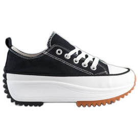 SHELOVET Adidași pe o platformă înaltă negru