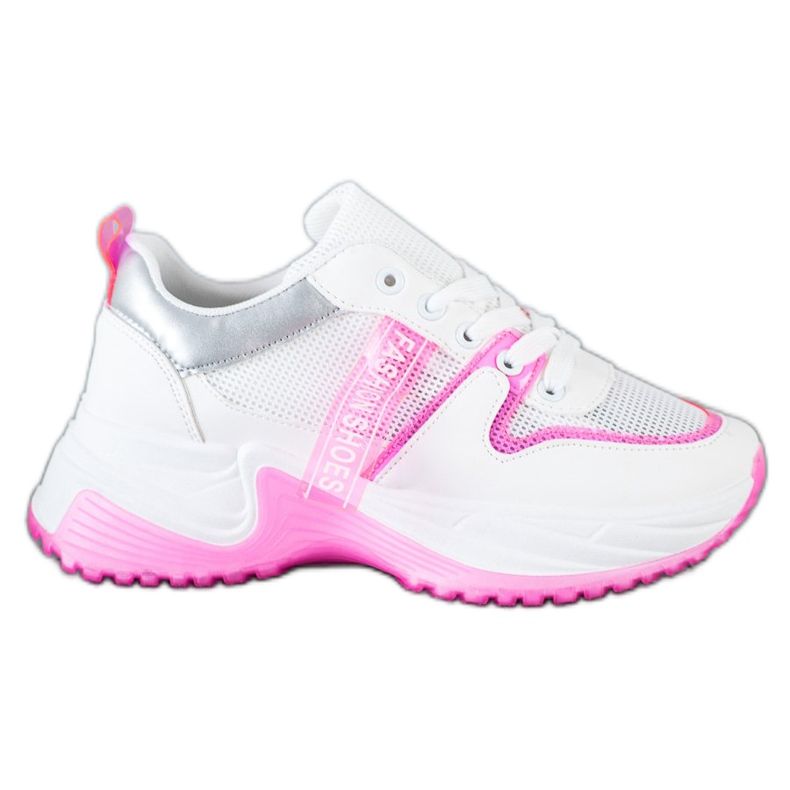 SHELOVET Adidași cu pantofi de modă din plasă alb