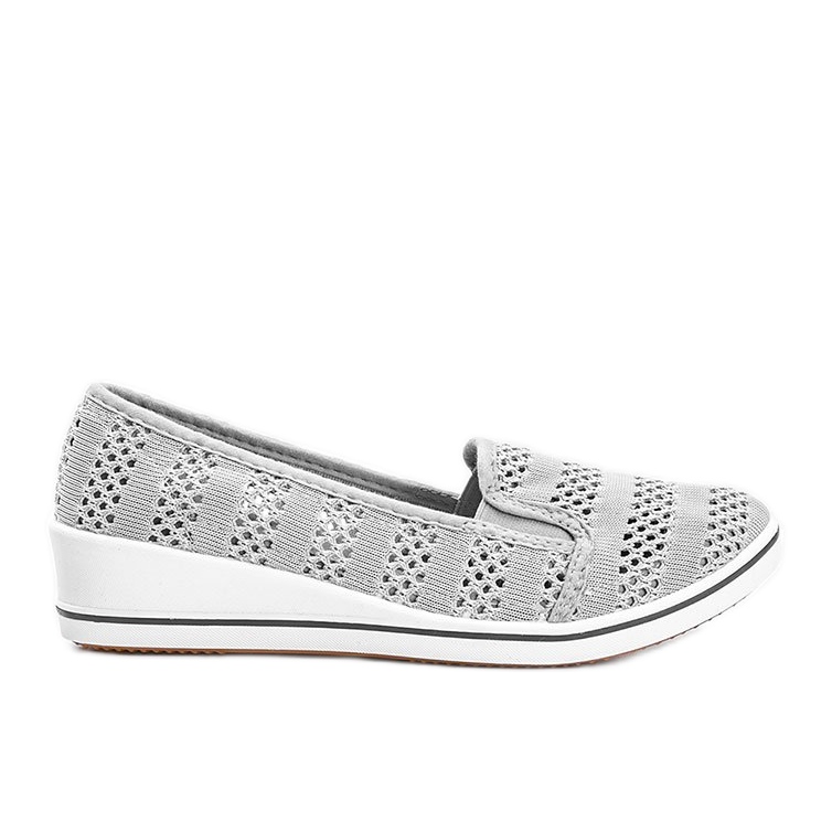 Adidași gri cu perete ajurat Los Angeles