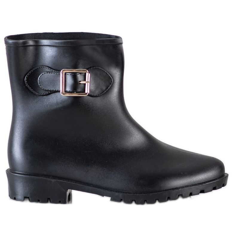 SHELOVET Galoshe cu cataramă decorativă negru