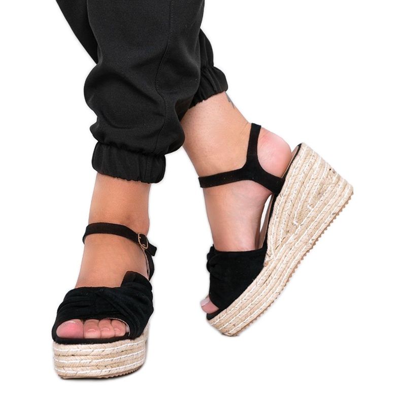 Espadrile negre pe pană Minh negru Espadrile negre pe pană Minh negru