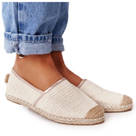 Espadrile On Straw Sole Lu Boo Ecru bej