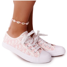 PS1 Adidași logați pentru femei Alb-roz Ziua liberă