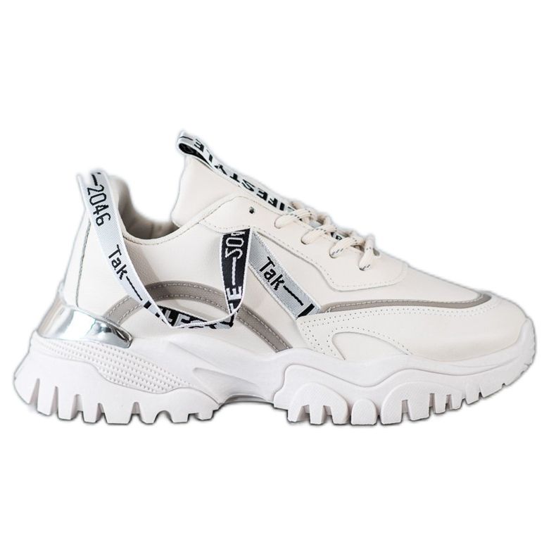 Ideal Shoes Adidași de modă bej