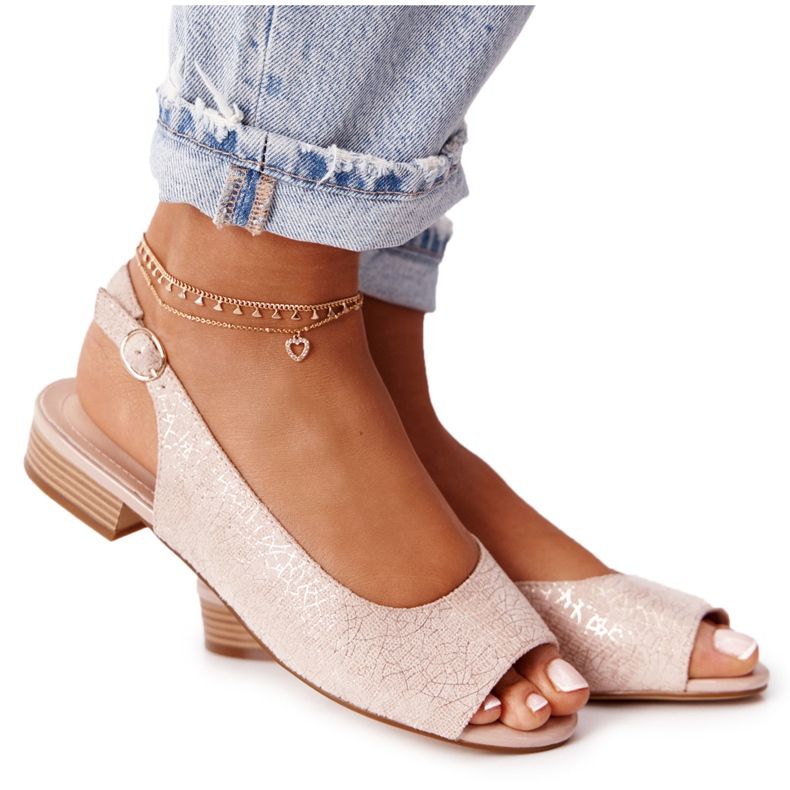 Sandale cu toc înalt din piele de căprioară Sergio Leone SK807 Roz