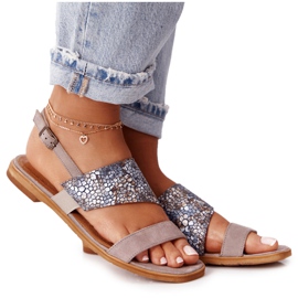 Sandale din piele Maciejka 05167-10 Bej închis multicolor Sandale din piele Maciejka 05167-10 Bej închis multicolor