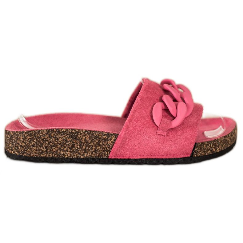 SHELOVET Papuci la modă cu ornament roz