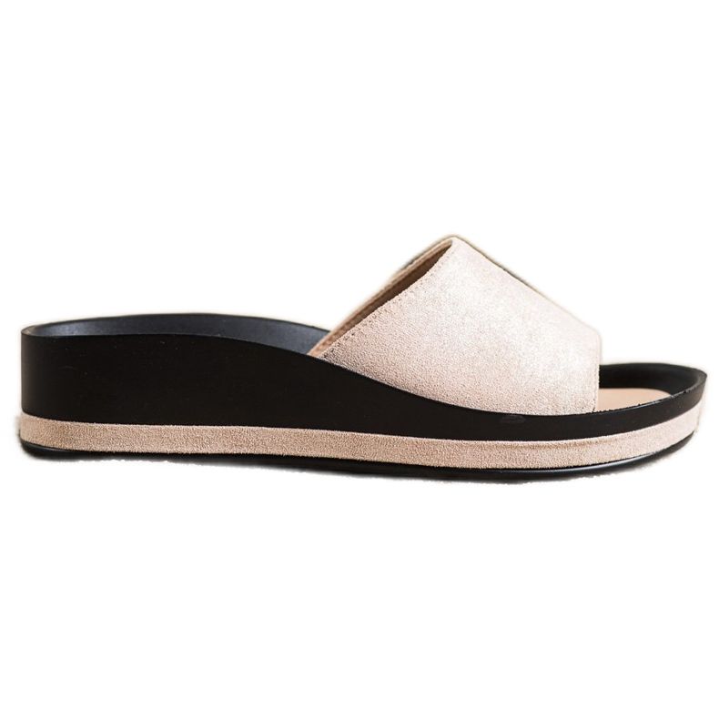 Papuci casual VINCEZA bej