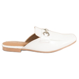 SHELOVET Papuci eleganti cu ornament alb