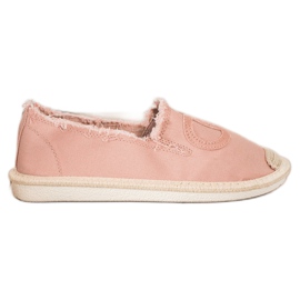 SHELOVET Espadrile textile roz