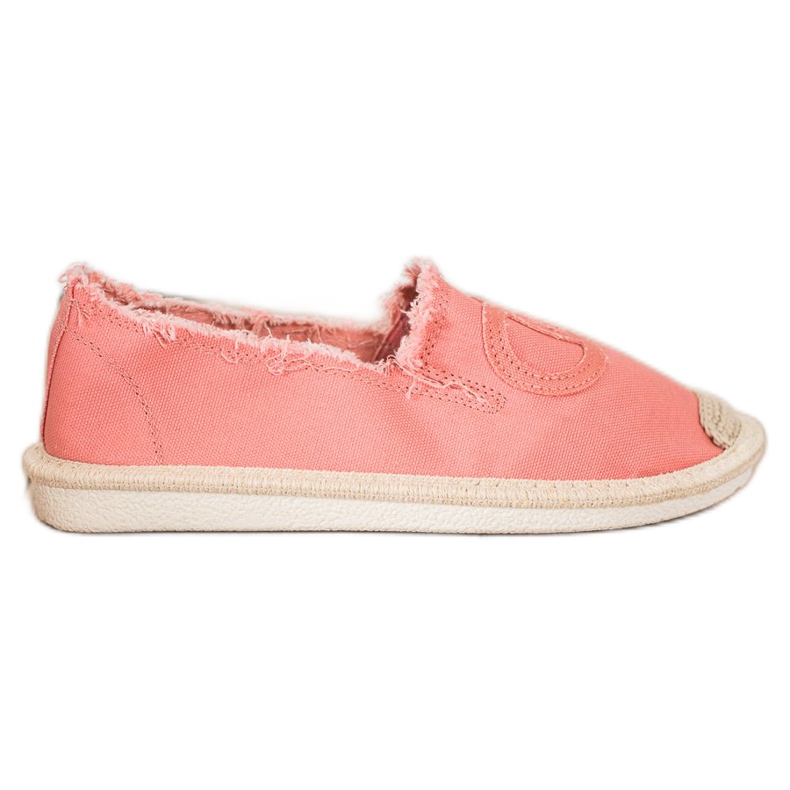 SHELOVET Espadrile textile roz