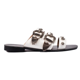 Seastar Papuci eleganti cu catarame alb Seastar Papuci eleganti cu catarame alb