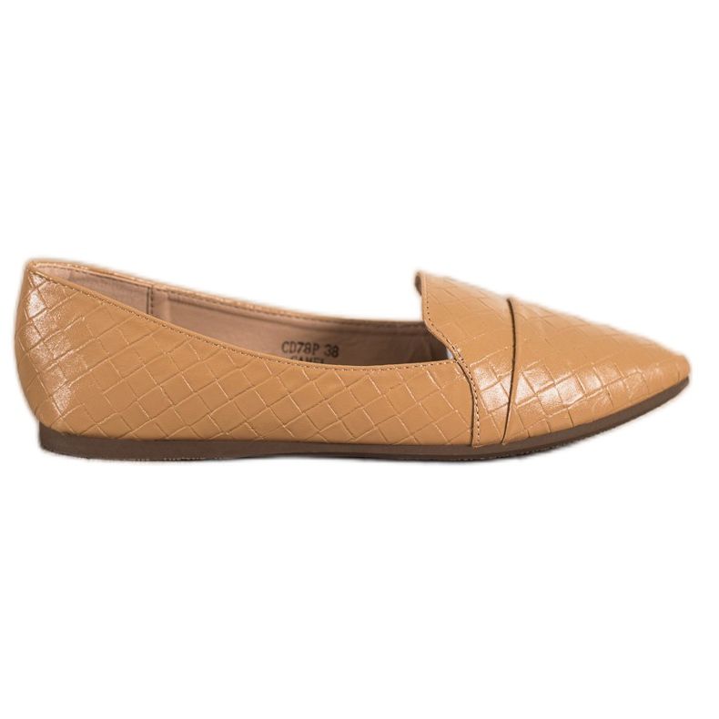 Seastar Balerini la modă cu piele ecologică maro