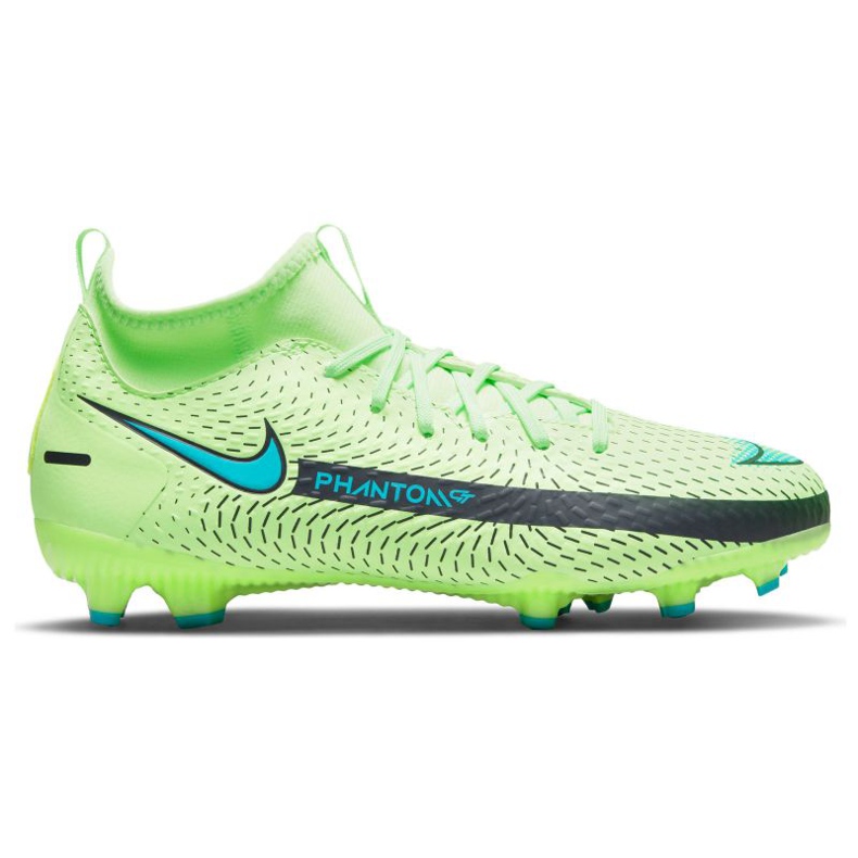 Pantofi de fotbal Nike Phantom Gt Academy Df Mg Jr CW6694-303 multicolor verde Pantofi de fotbal Nike Phantom Gt Academy Df Mg Jr CW6694-303 multicolor verde