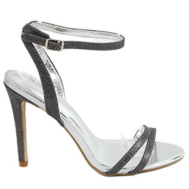 Sandale din grafit TU129P Negru multicolor