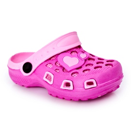 Papuci de spumă pentru copii Kroks Fuchsia Jupiter roz