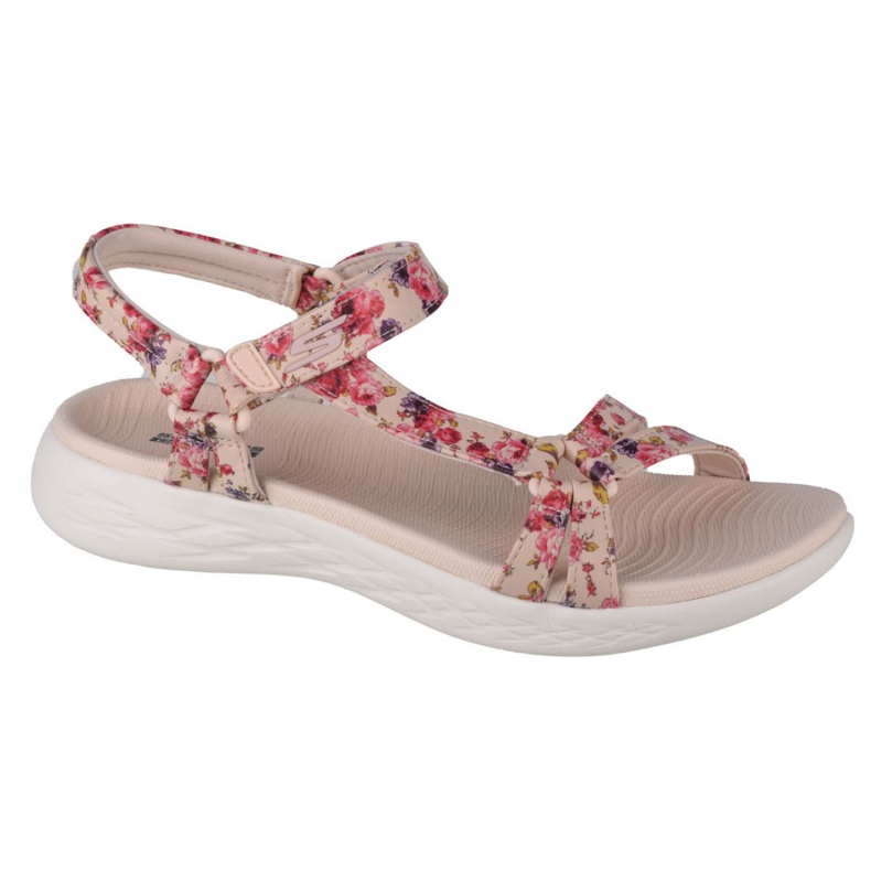 Sandale Skechers On The Go 600 Fleur W 140018-NTMT bej roșu violet roz