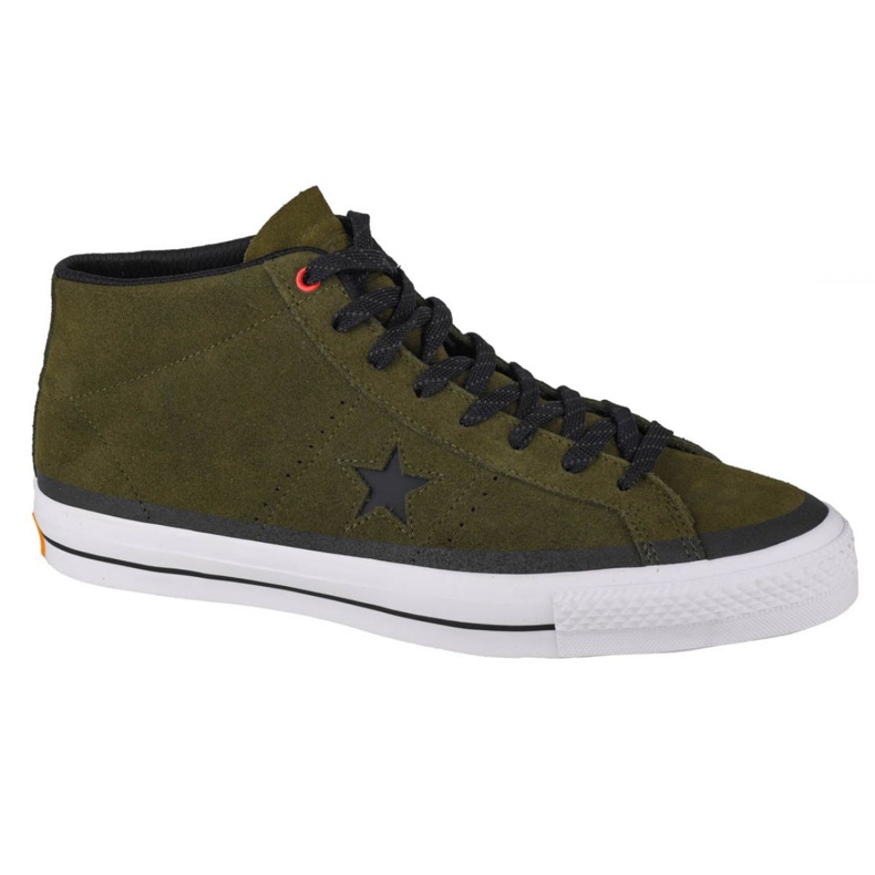 Pantofi Converse One Star Pro Suede Mid M 153474C negru verde