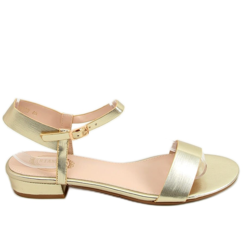 Sandale plate cu aur F9020 Aur de aur