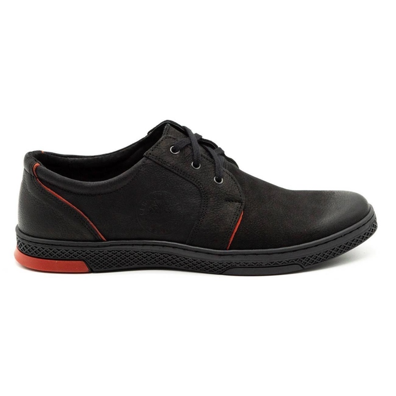 Joker Pantofi casual din piele pentru bărbați 322/2 negri negru