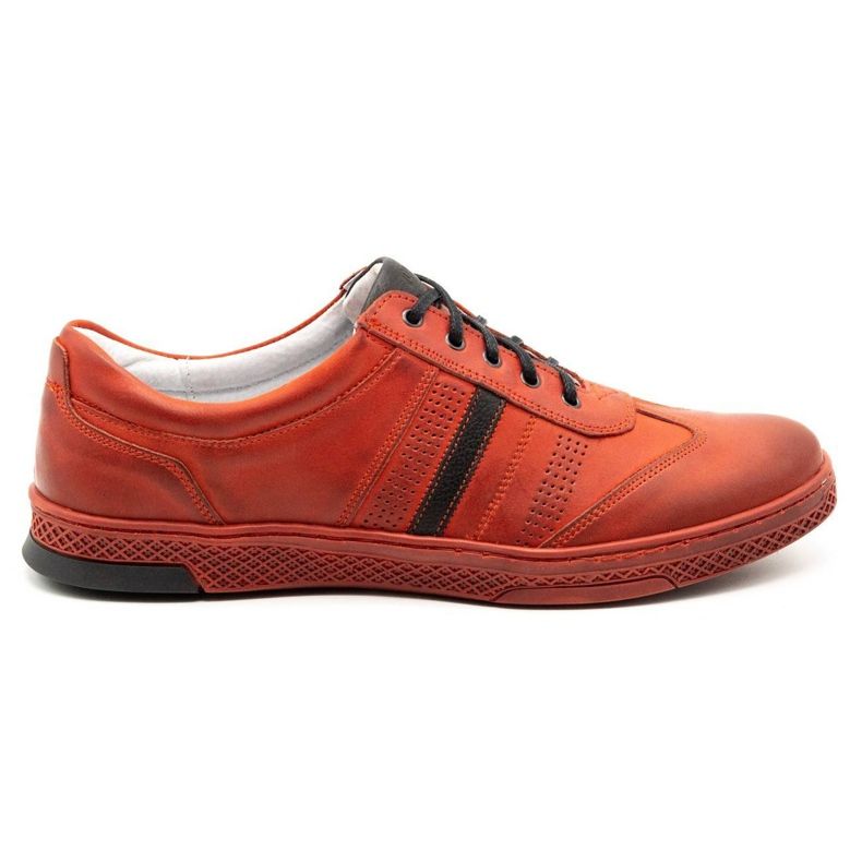 Joker Pantofi casual din piele pentru bărbați S21 / 2 roșii roșu