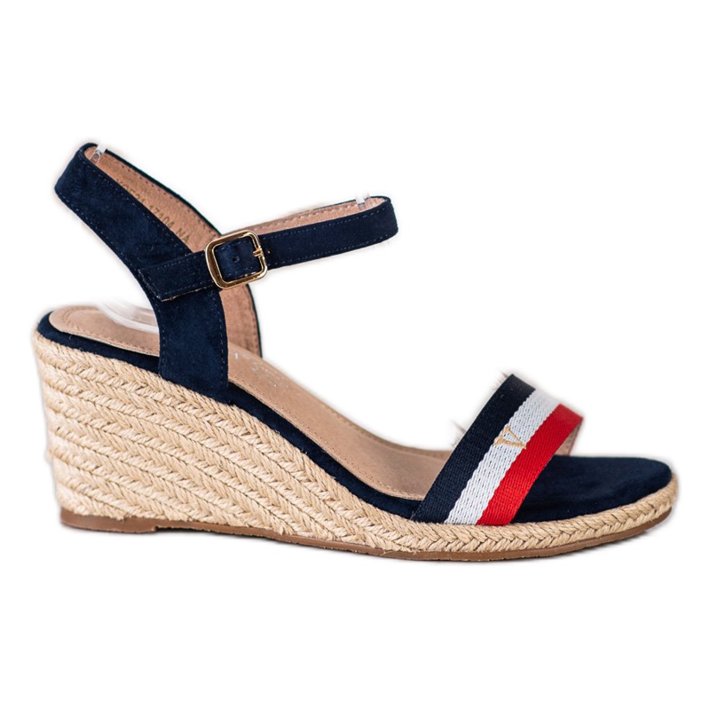 Sandale ușoare cu dungi VINCEZA alb roșu albastru marin