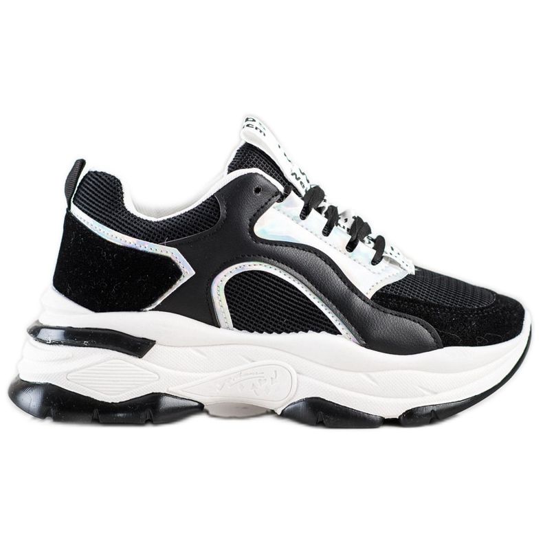 Adidași pe platforma FASHION negru argint