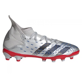 Ghete de fotbal Adidas Predator Freak.3 Mg Jr FY7625 gri argint