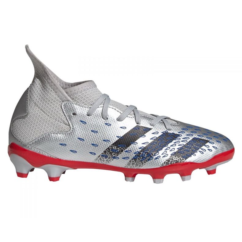 Ghete de fotbal Adidas Predator Freak.3 Mg Jr FY7625 gri argint