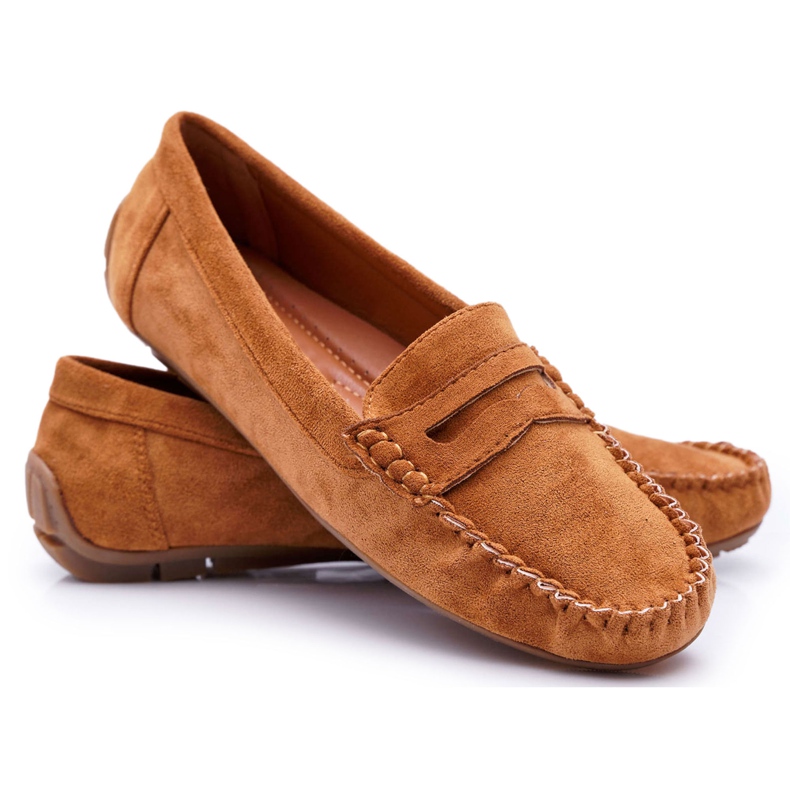 PS1 Mocasini de damă din piele de căprioară Bolero Camel maro PS1 Mocasini de damă din piele de căprioară Bolero Camel maro