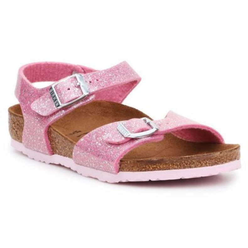 Sandale Birkenstock Rio Plain Jr 1018991 negru roz