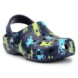 Crocs Classic Monster Print Clog Jr 206833-410 albastru marin