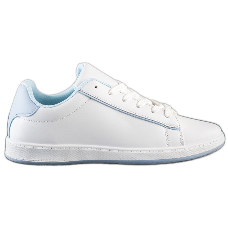 SHELOVET Adidași low-top cu piele ecologică alb