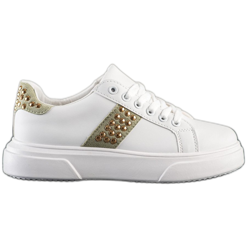 SHELOVET Adidași cu ornamente alb