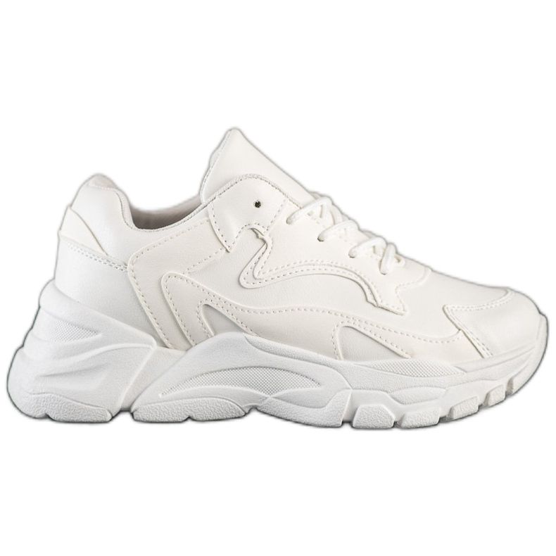 SHELOVET Adidași albi casual