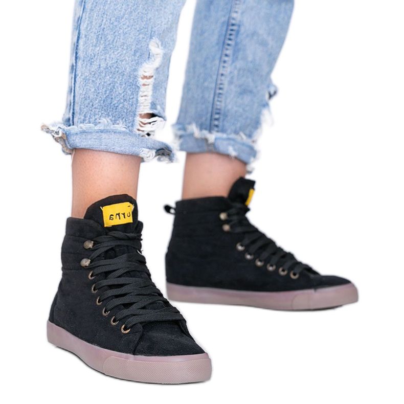 Adidași negri până la gleznă de la Bujal negru