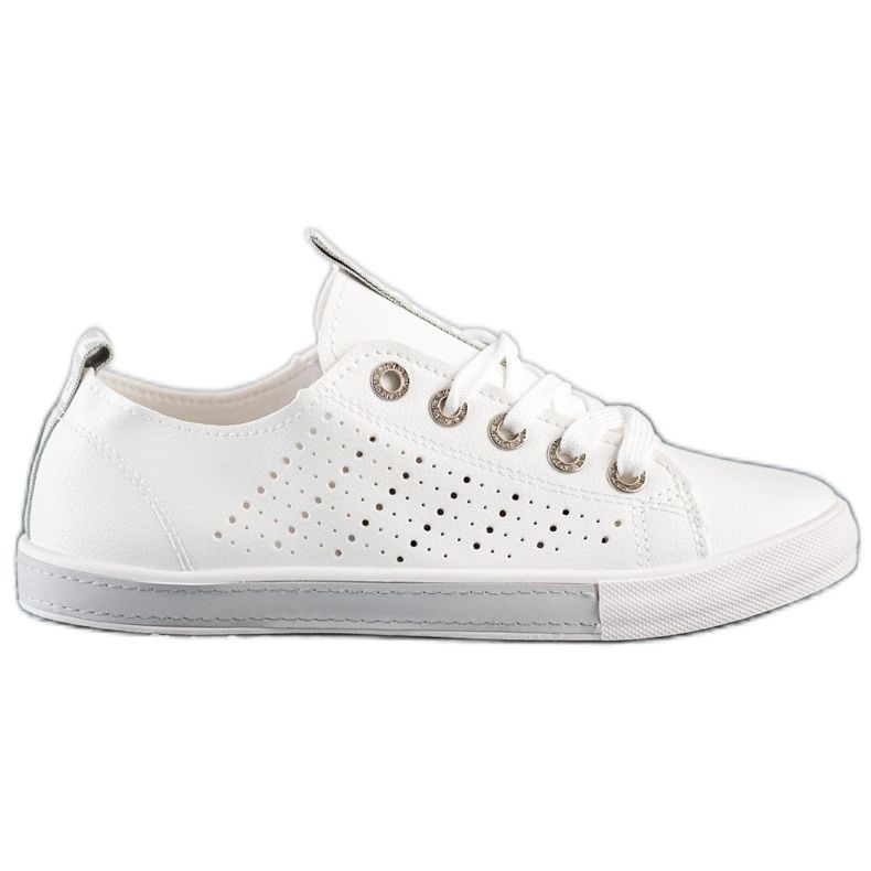 Bella Paris Adidași cu piele ecologică alb