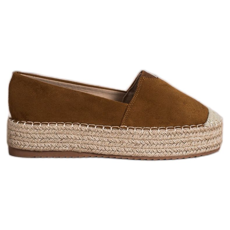 Primavera Espadrile pe platformă maro