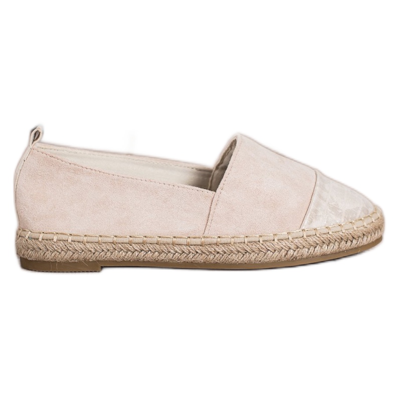 Bestelle Espadrile din piele de căprioară bej