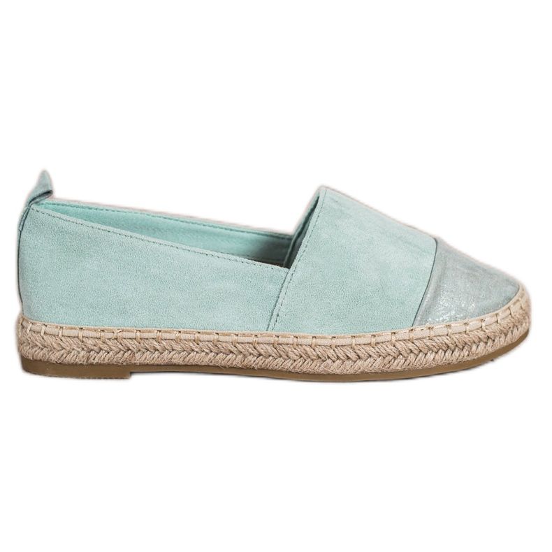 Bestelle Espadrile din piele de menta verde