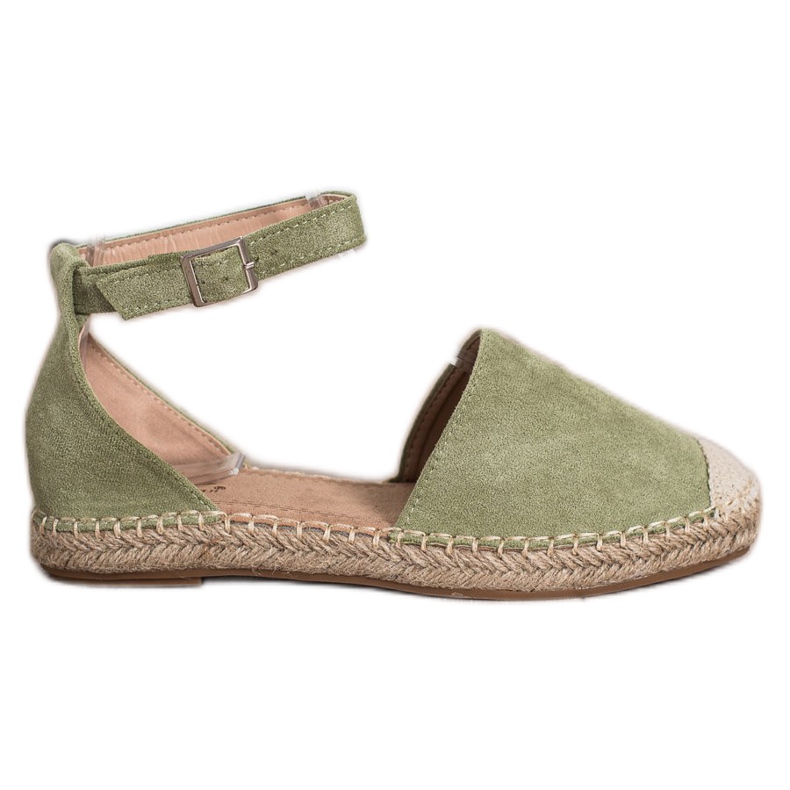 Small Swan Espadrile verzi cu catarama verde
