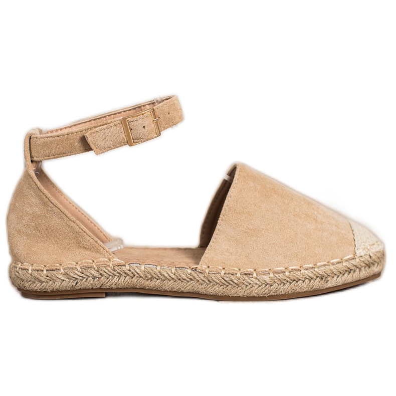 Small Swan Espadrile bej cu cataramă