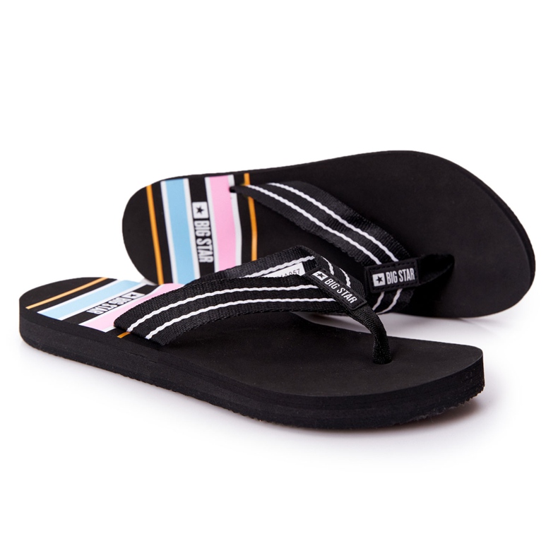 Flip-flops pentru femei Big Star HH274A057 Negru