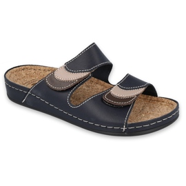 Pantofi pentru femei Inblu papuci 158D173 albastru marin