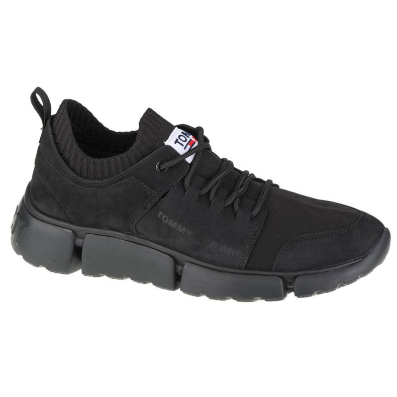 Încălțăminte Tommy Hilfiger Jeans Chunky Mono Sock Lea Trainers M EM0EM00679-BDS negru