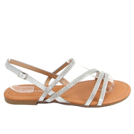 Sandale cu zirconii cubice argint 4046 Argint Sandale cu zirconii cubice argint 4046 Argint