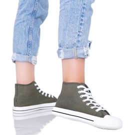 Adidași de culoare verde kaki pentru gleznă Gampa Adidași de culoare verde kaki pentru gleznă Gampa