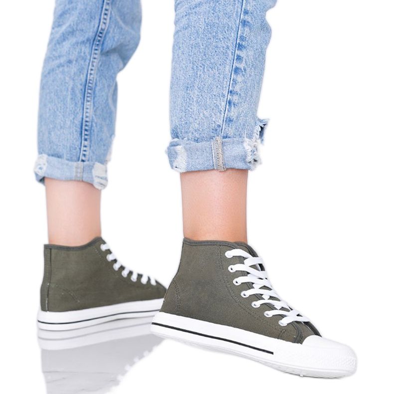 Adidași de culoare verde kaki pentru gleznă Gampa