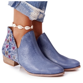 Cizme Maciejka din piele Albastru maro cu flori 04091-64 albastru marin multicolor Cizme Maciejka din piele Albastru maro cu flori 04091-64 albastru marin multicolor