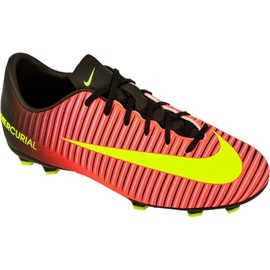 Pantofi de fotbal Nike Mercurial Vapor Xi Fg Jr 831945-870 multicolor roșu